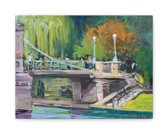 Public Garden Lagoon Bridge -Canvas print