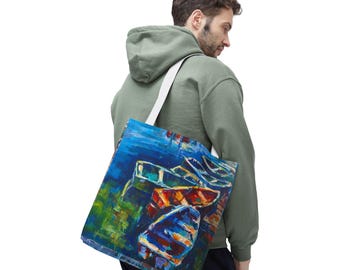 Rockport MA Boats Tote Bag: Coastal Canvas Beach Shopping Bag