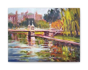 Public Garden Lagoon Bridge -Canvas print