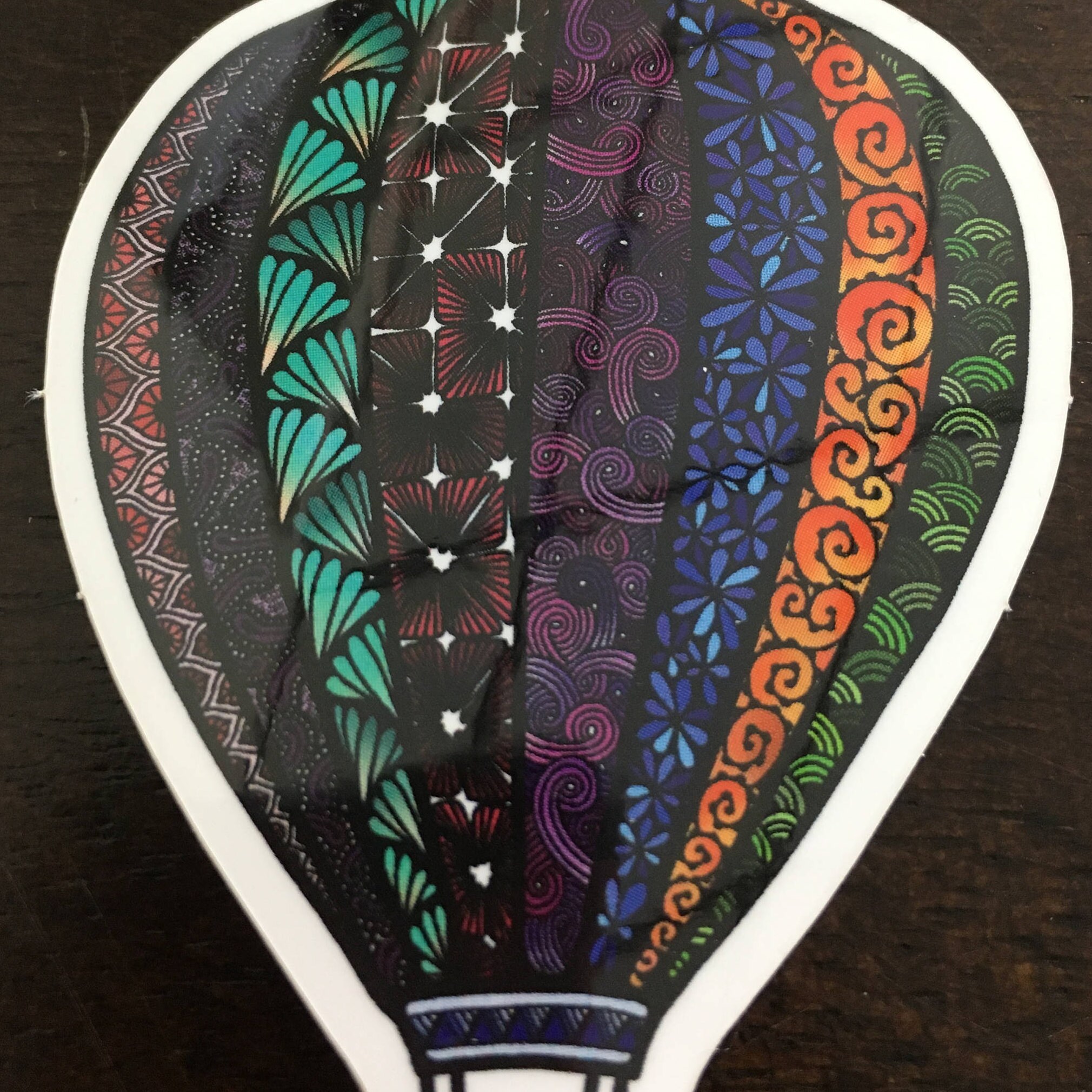 Hot Air Balloon Vinyl Sticker Zentangle Art Iphone and Etsy