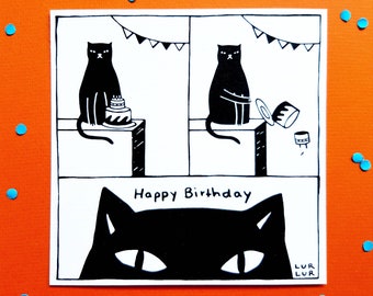 Download Cat Birthday Cards Etsy