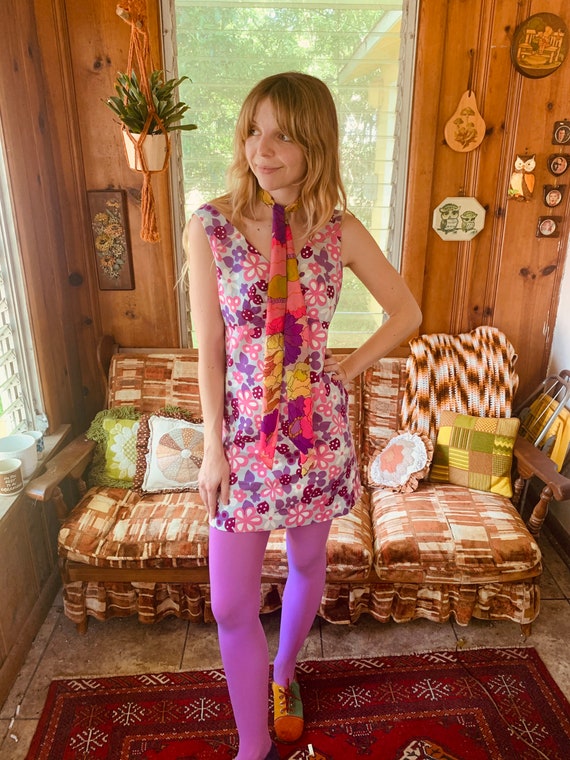 Flower power 60’s mini dress