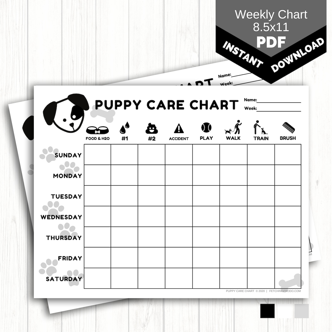weekly-puppy-care-chart-printable-dog-chore-chart-for-kids-new-puppy-routine-chart-dog-training-tracker-instant-download-8-5x11-pdf-etsy