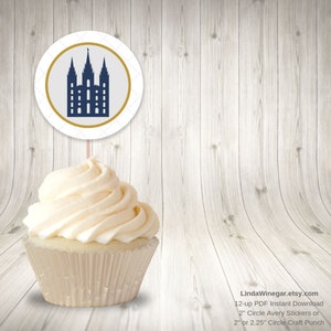 DIGITAL Temple & Priesthood Prep Invitation Free Cupcake Toppers pdf LDS Primary Invite Editable INSTANT Download with Corjl 4x6, 5x7 image 8