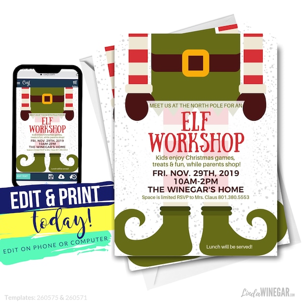 Christmas Invitation Birthday Party Elf Etsy christmas-invitation-birthday-party-elf-etsy