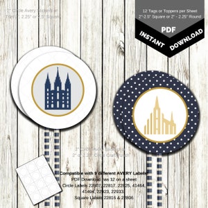 DIGITAL Temple & Priesthood Prep Invitation Free Cupcake Toppers pdf LDS Primary Invite Editable INSTANT Download with Corjl 4x6, 5x7 image 9