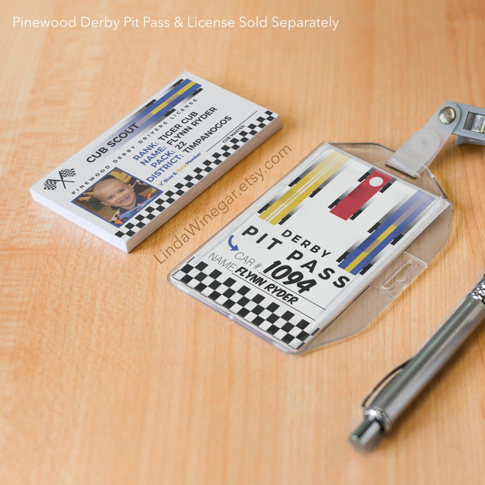EDITABLE Cub Scout Pinewood Derby Pit Passes Blue Yellow Etsy Australia