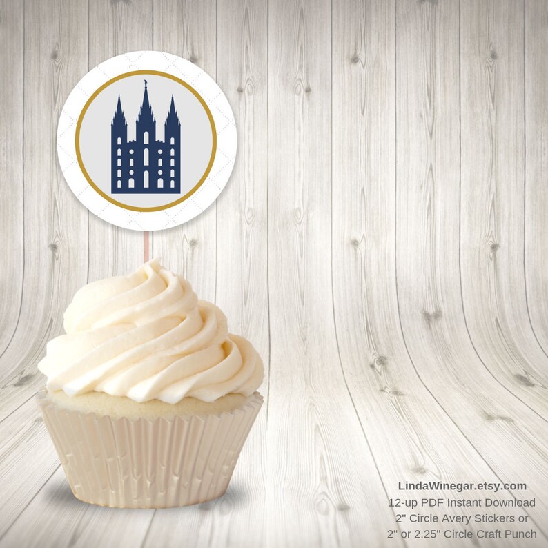 DIGITAL SLC Temple Cupcake Topper Latter-day Saint Treat Tags New ...