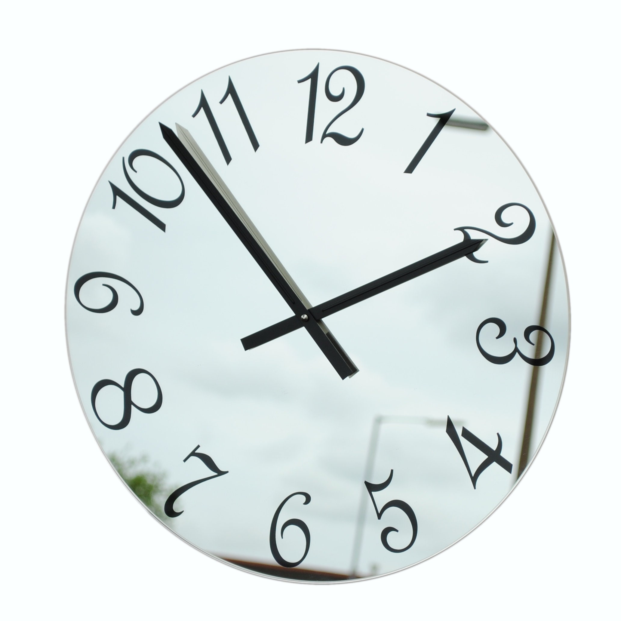 Roco Verre Mirror Wall Clocks Small Etsy