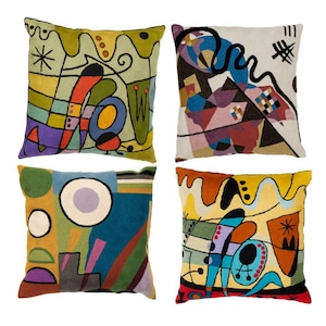 Kandinsky Miro Inspired Cushions Pillows By Zaida