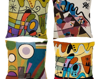 Kandinsky Miro Inspired Cushions Pillows By Zaida