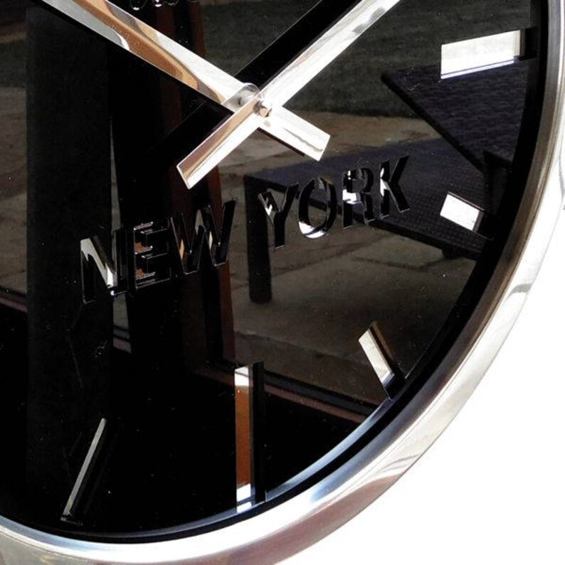 Swiss Manhattan Custom Time Zone Wall Clock Etsy