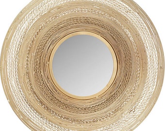 Gold Abstract Wire Wall Mirror