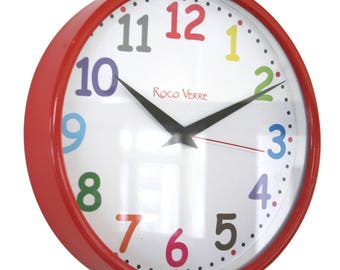 School Wall Clock Multi Coloured