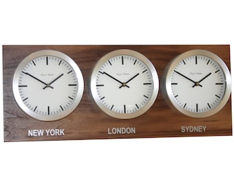 Chrome "Sydney" or "New York" Wall Clock 
