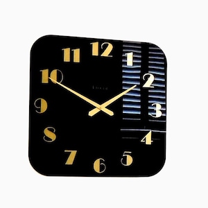 Decoish Art Deco Wall Clock Gloss Black Or White
