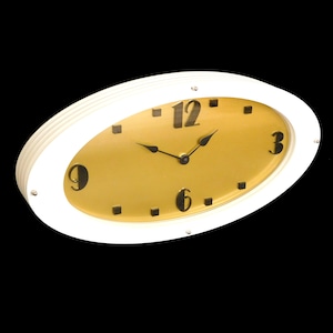 Elliptic Spirit Large Mantel Desk Clock Art Deco Inspired