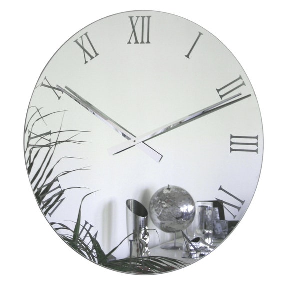 mirror wall clock 60cm
