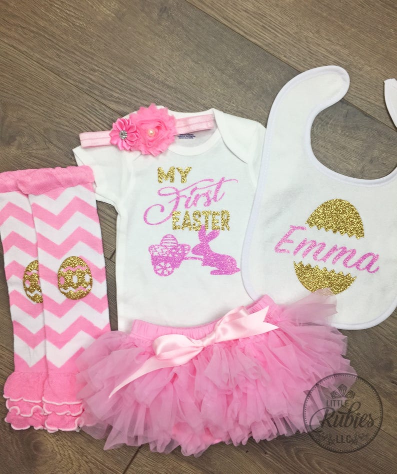 Easter outfit baby girl Easter Egg Hunt outfit for baby girl I Hunt like a girl onesie Egg hunt dress Easter dress baby girl easter outfit