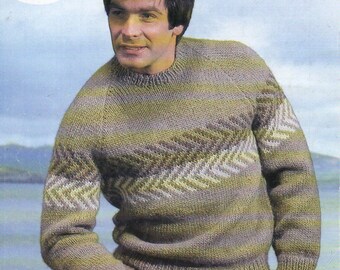 Vintage Irish Wool Mens Thick Chunky 