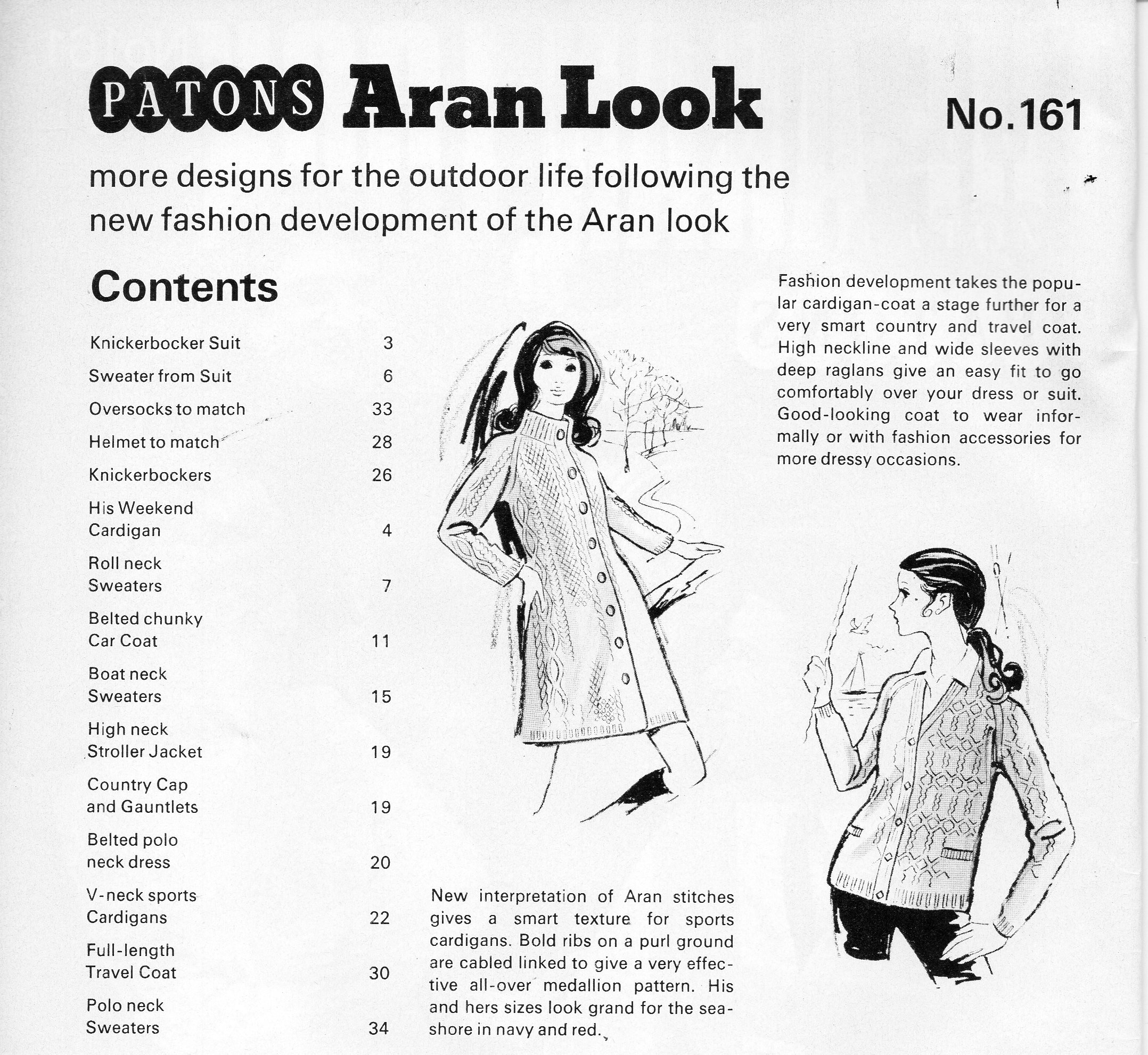 Original Adult Aran Knitting Pattern Book Patons the Aran Look Etsy