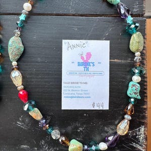 Authentic turquoise and gemstone necklace