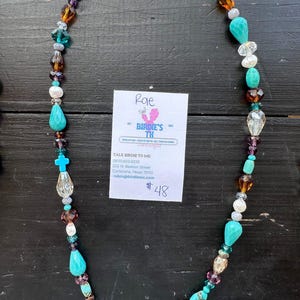 Authentic turquoise and gemstone necklace