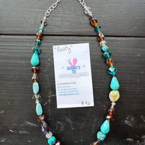 Authentic turquoise and gemstone necklace