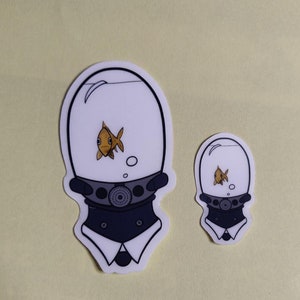 Pegatina transparente de A.J. Carmichael y A.J. Fish de The Umbrella Academy