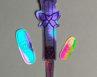 Menhera Syringe and Band-Aid Sticker Pack Chrome