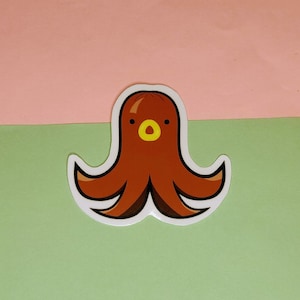Hot Dog Octopus Sticker Holographic and Magnet Options