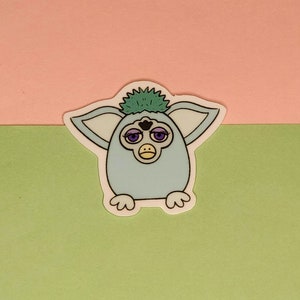 Holografische optie Blue Furby-sticker