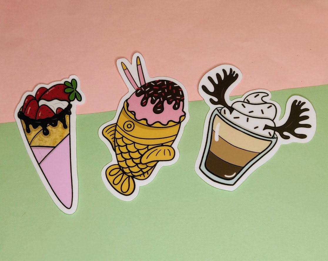 Sweet Dessert Stickers Set