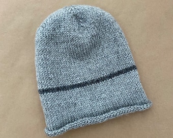Striped Beanie: Simple Knit Hat