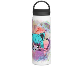 Botella de agua de acero inoxidable - Colección Pretty Kitty