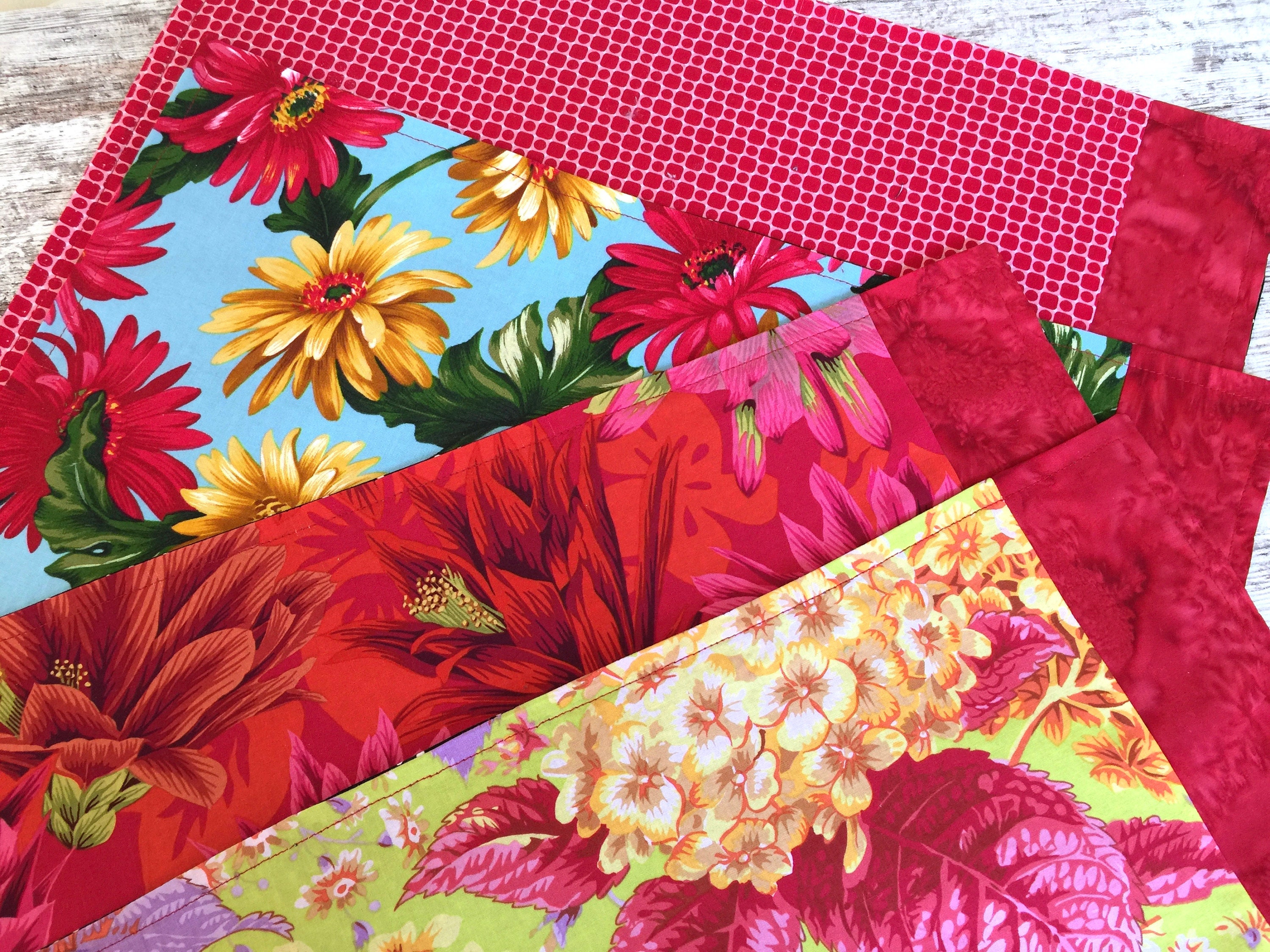 red designer fabrics red placemats placemats Etsy