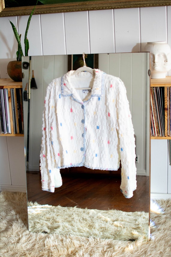 Vintage 80's chenille lightweight jacket