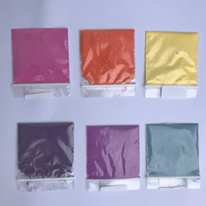 SET - Photochromic   UV (Solar) activated multipurpose color change pigment , SET of 6 different color