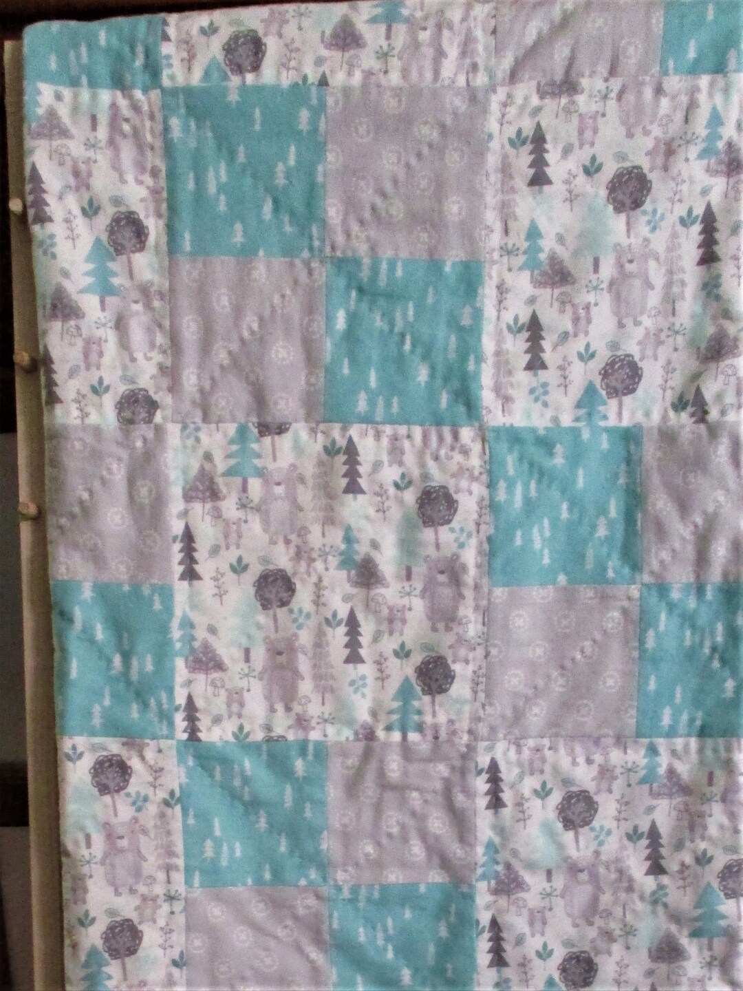 Woodlands Baby Quilt, Quilt for Baby, Forest Friends Quilt, Hand