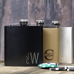 Unique Personalized Gifts, Flask, Flask Set, Gift for Anyone, Hip Flask, 6 oz Flask, Pocket Flask, Personalized Flask for Men, Women