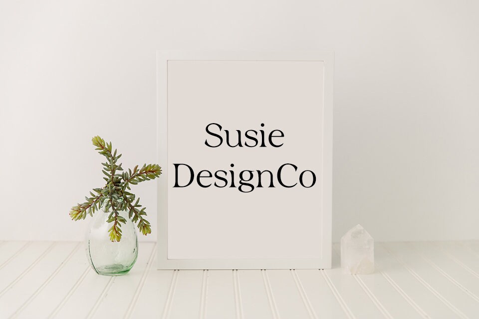 Download White Frame and Succulent Mockup | Etsy
