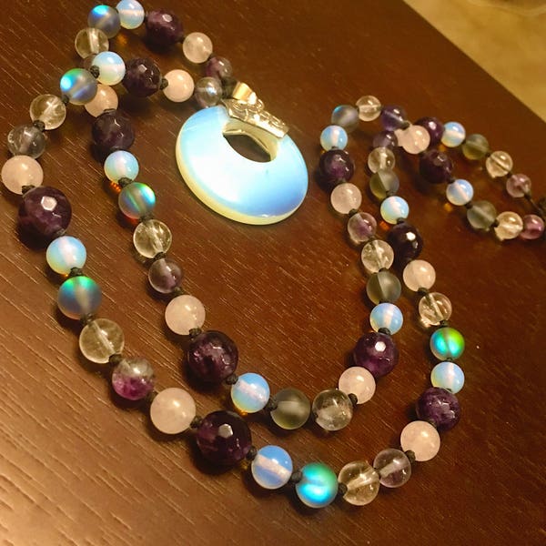 Opalite Necklace: Cosmic Stardust