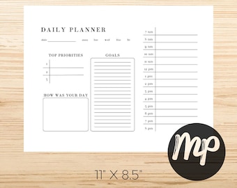 Daily Weekly and Monthly Printable Planner Pages Bundle