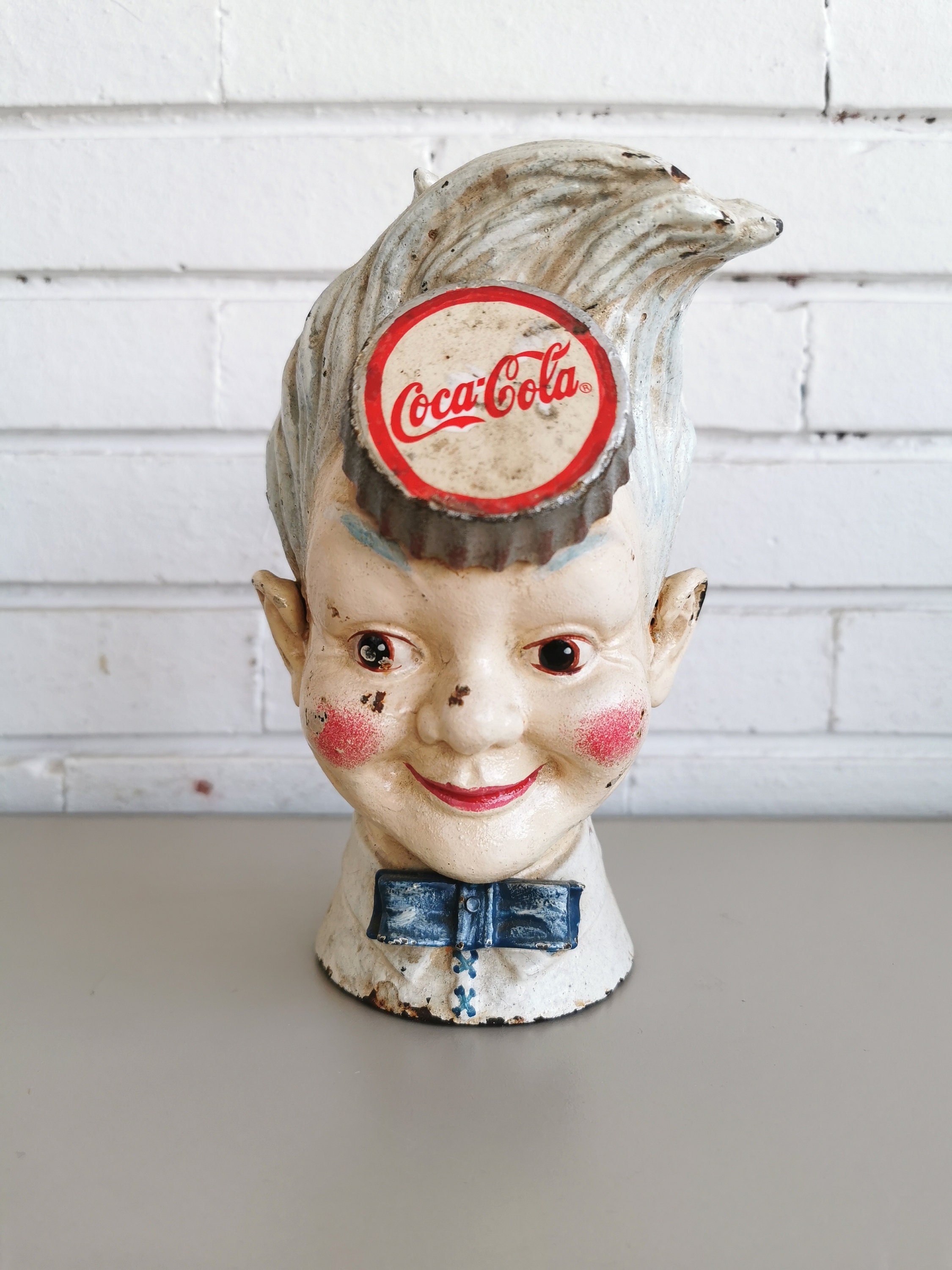 Coca-Cola The Sprite Boy フィギュア Cast Iron Coca-Cola Coke Sprite Boy Soda Head Heavy Coin