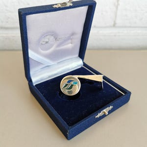 Vintage italiano esmalte plata silbato Ferrovie dello Stato Italiane ferrocarril estatal conmemorativo recuerdos italianos
