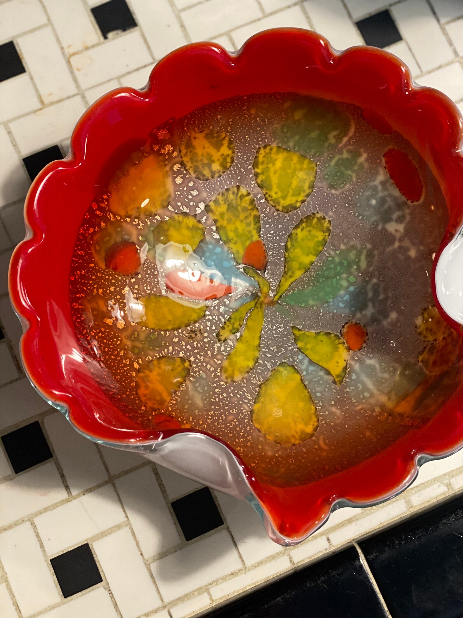 Murano tutti frutti art glass bowl ashtray mcm | Etsy