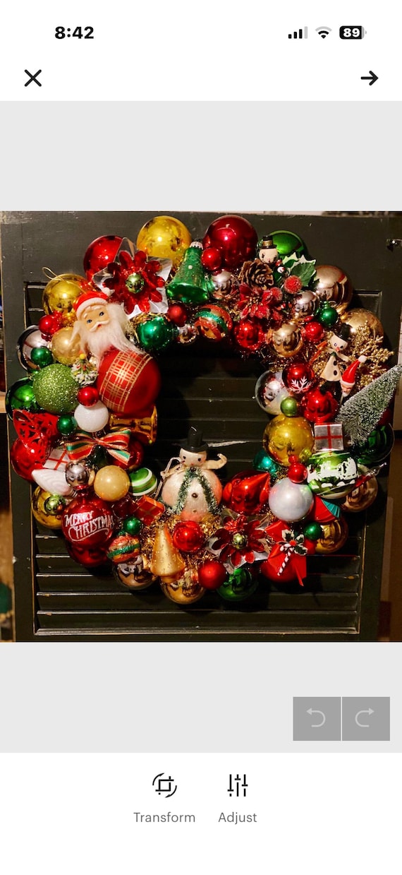 Vintage Shiny Brite Ornament wreath - custom order - shop for next year or other holidays!