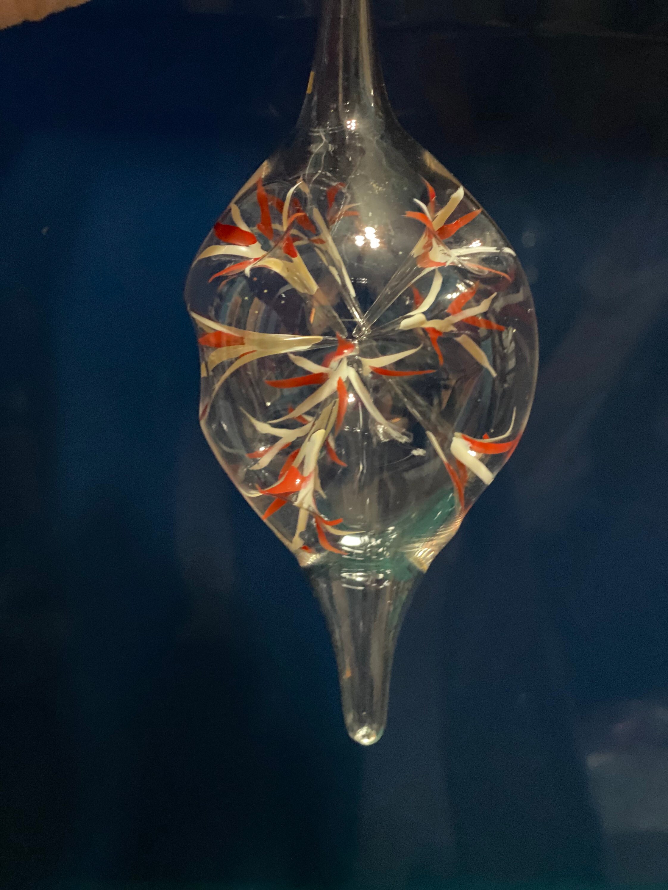 Vintage blown glass clear ornaments indented and hand painted Etsy