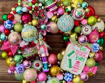 Mahjong  Ornament Wreath - Vintage ornaments - custom order