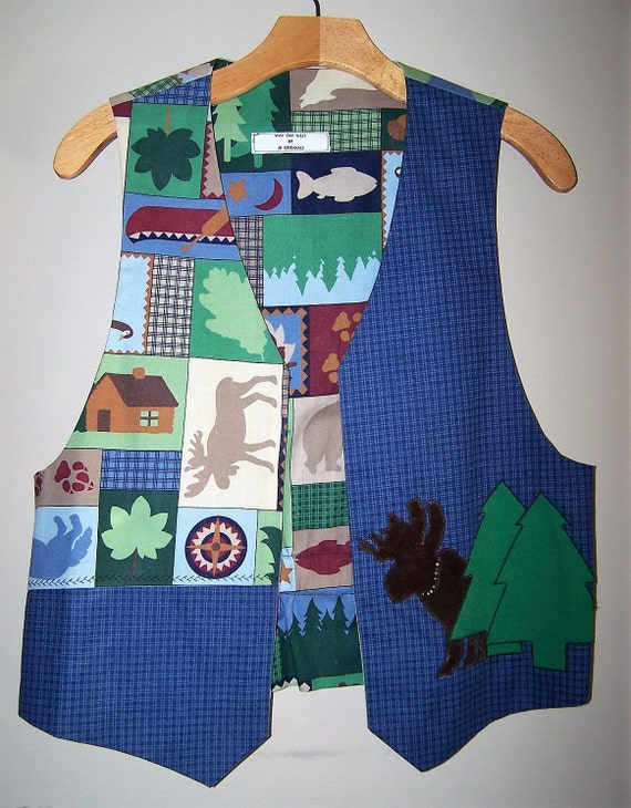 Vintage New Southwest Vest for women. The fabric i